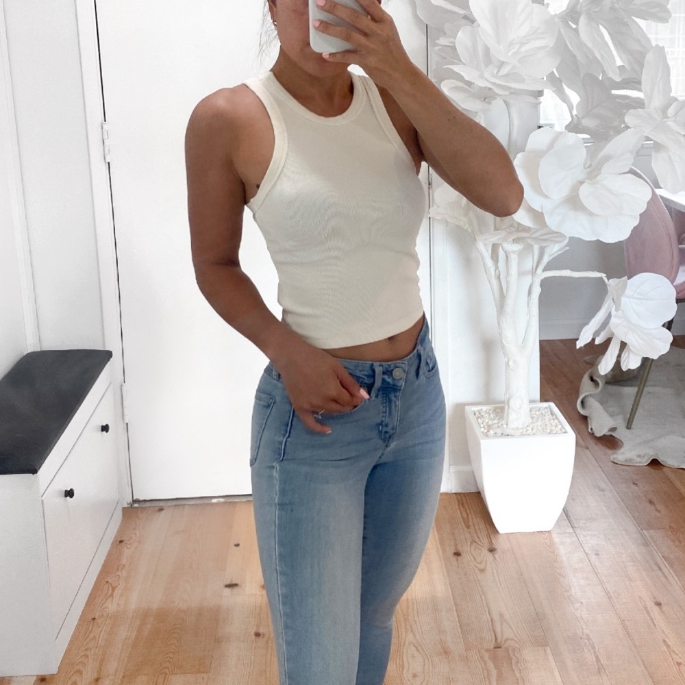 KACEY RACERBACK RIBBED TANK TOP - Picture 2 of 4